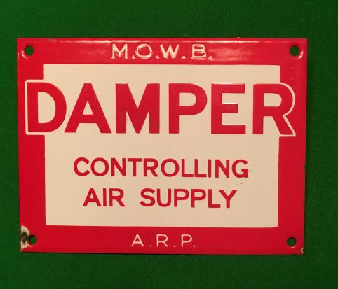 Ministry of Works ARP Enamel Sign.