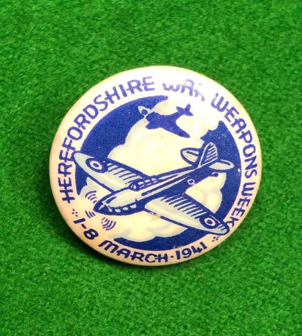 Herefordshire War Weapons Week badge.