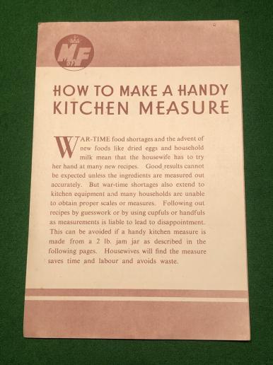 Ministry of Food Leaflet - Measures.