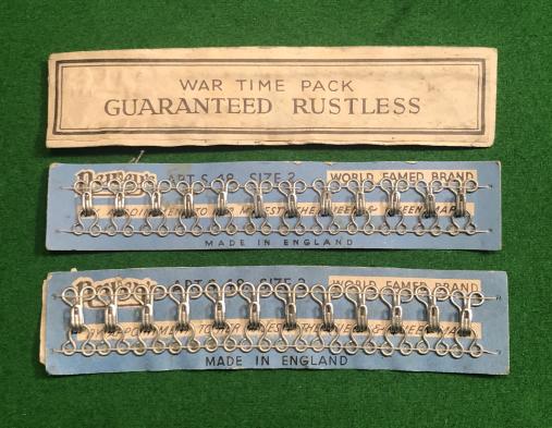 Wartime pack - Newey's hooks and eyes.