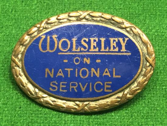 Wolseley on National Service Lapel Badge.