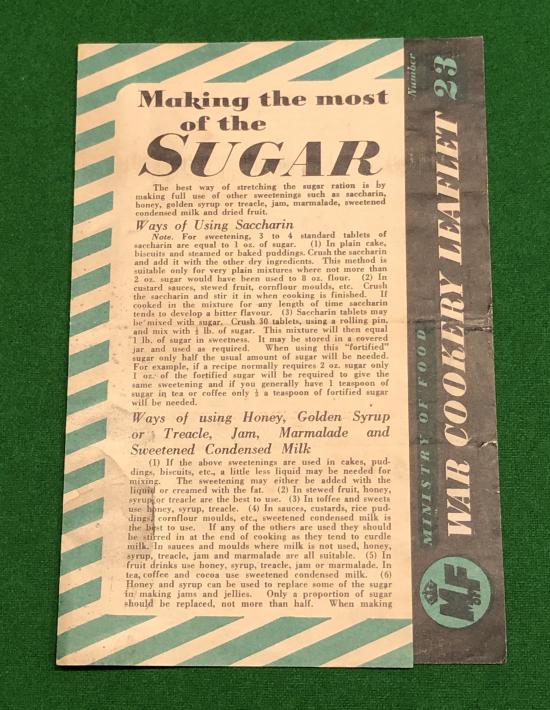 War Cookery Leaflet No.23 - Sugar.