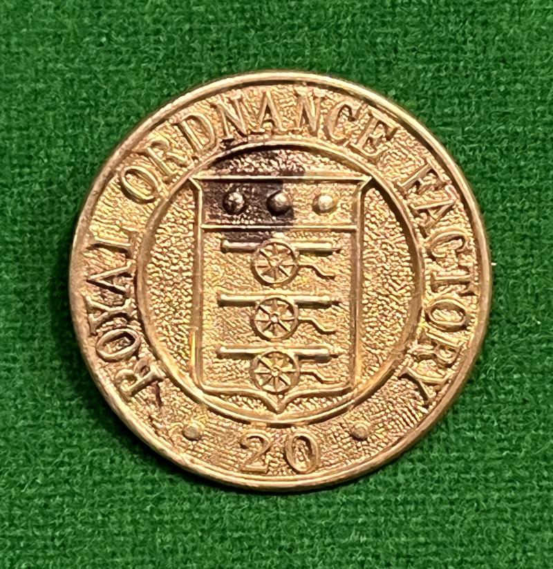 Royal Ordnance Factory lapel badge - No.20.