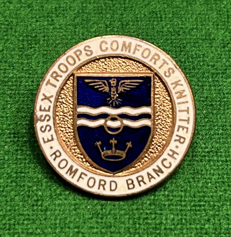 Essex Troops Comforts Knitters Lapel Badge.