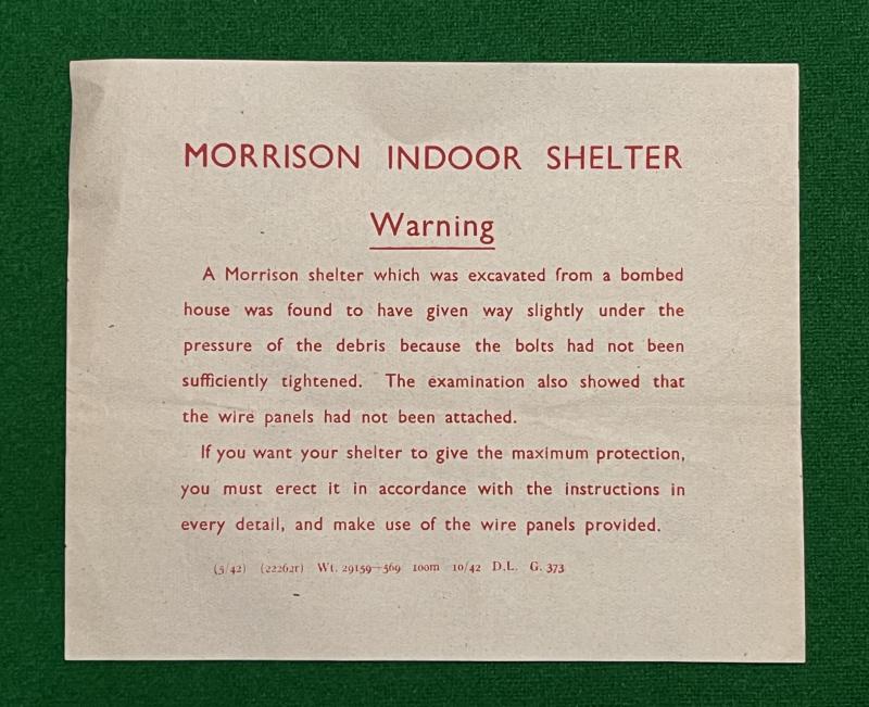 Morrison Shelter Notice.