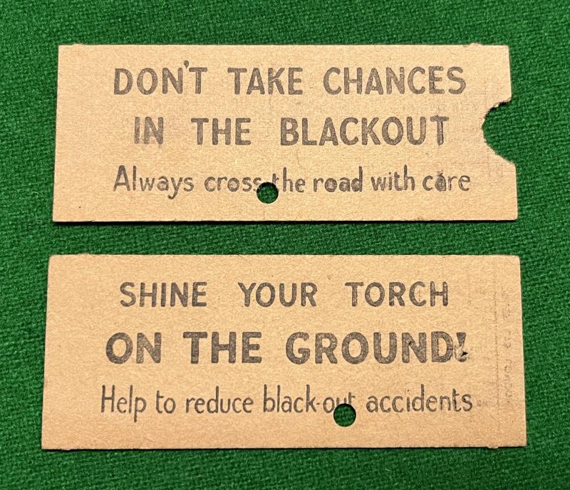Bus Tickets - Blackout slogans.