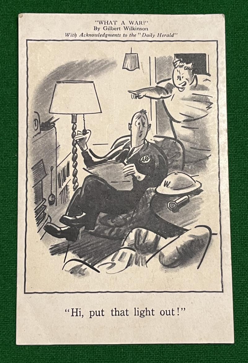 Comic Postcard - Put that light out !