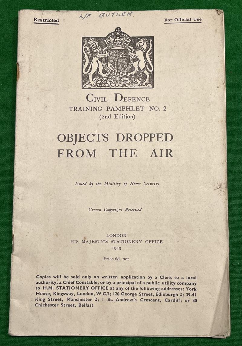 CD Training Pamphlet No2. Objects Dropped from the Air. 1943
