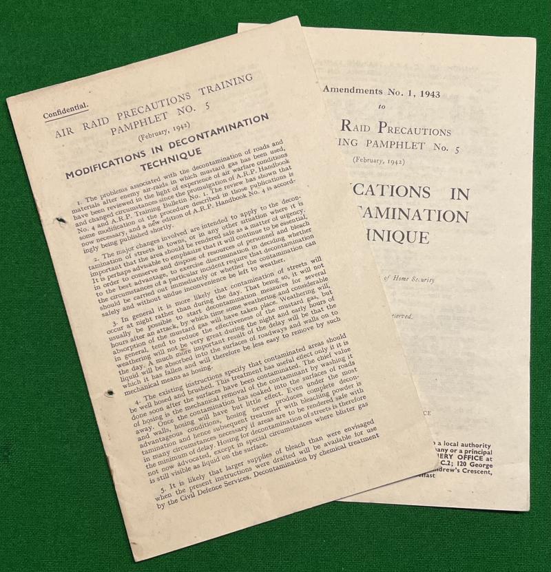 ARP Pamphlet No.5 Modifications in Decontamination Technique.
