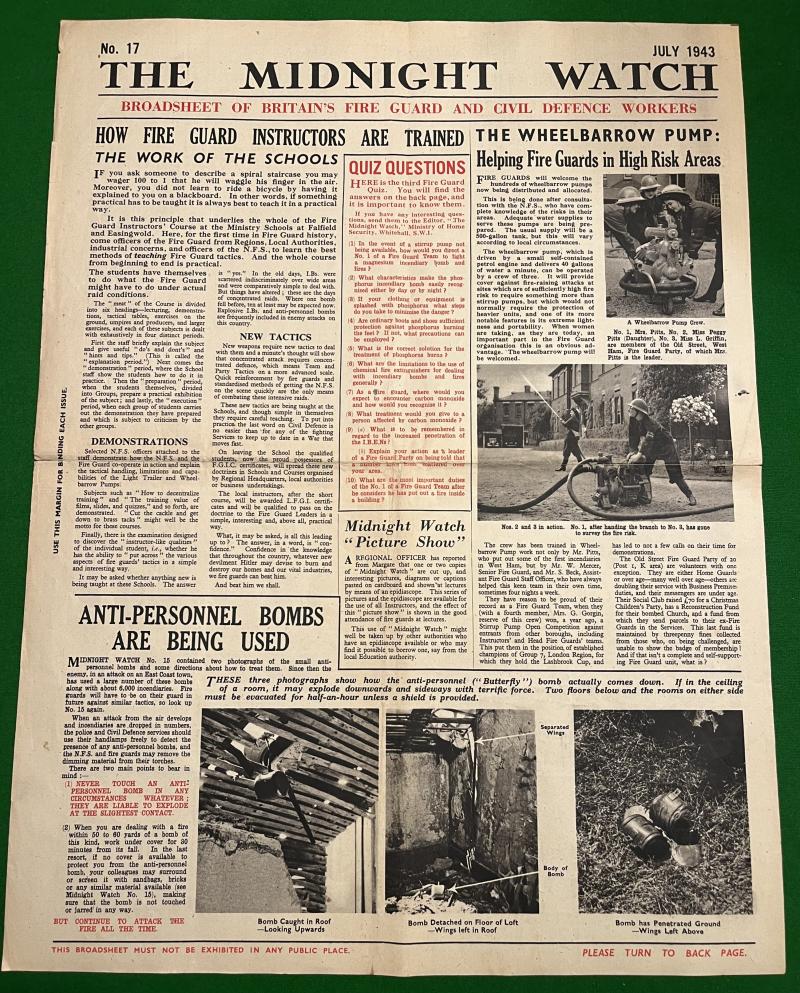 The Midnight Watch - Fire Guard Newspaper. No.17.