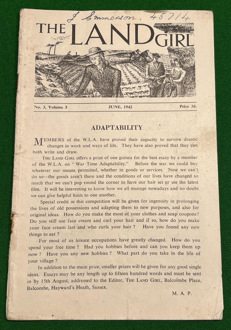 June 1942 The Land Girl.