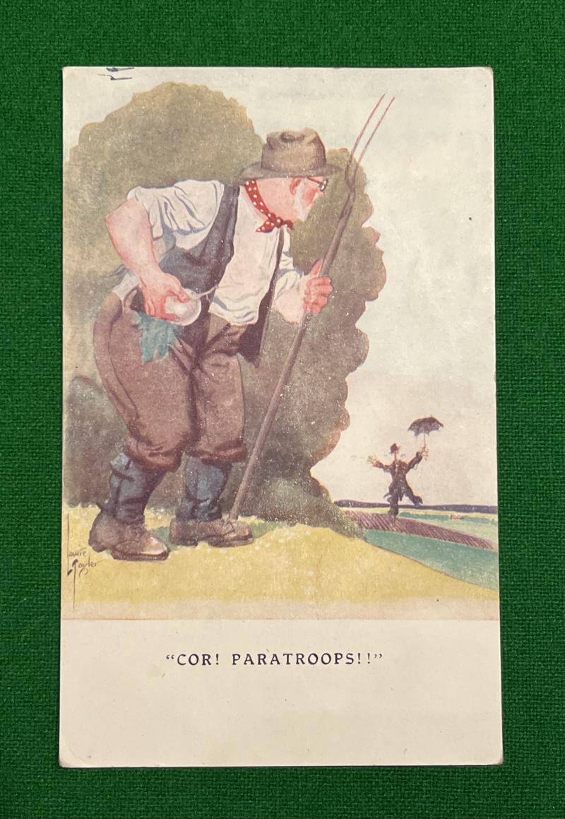 Comic Postcard - Cor ! Paratroops.