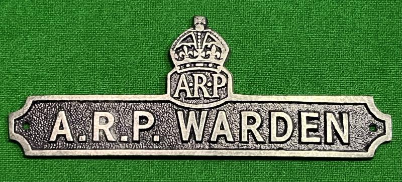 A.R.P.Warden Sign.