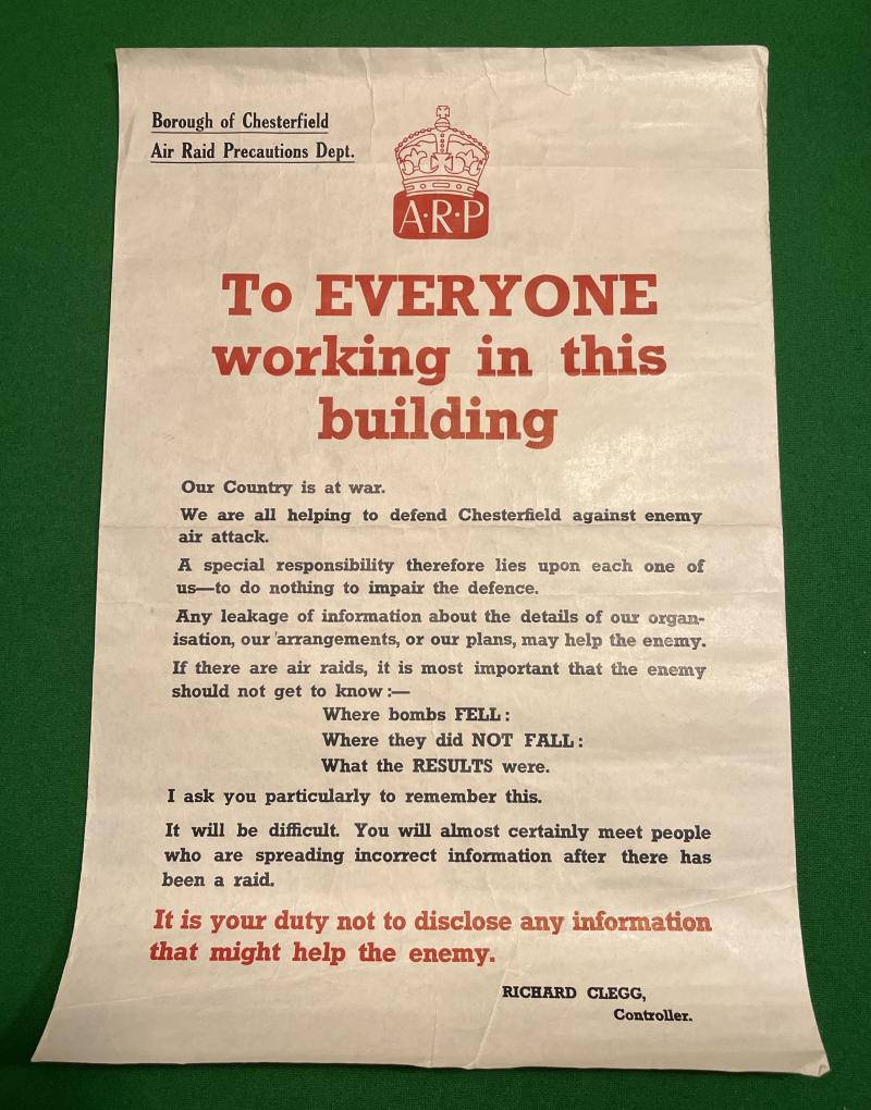 Chesterfield ARP Information Poster.