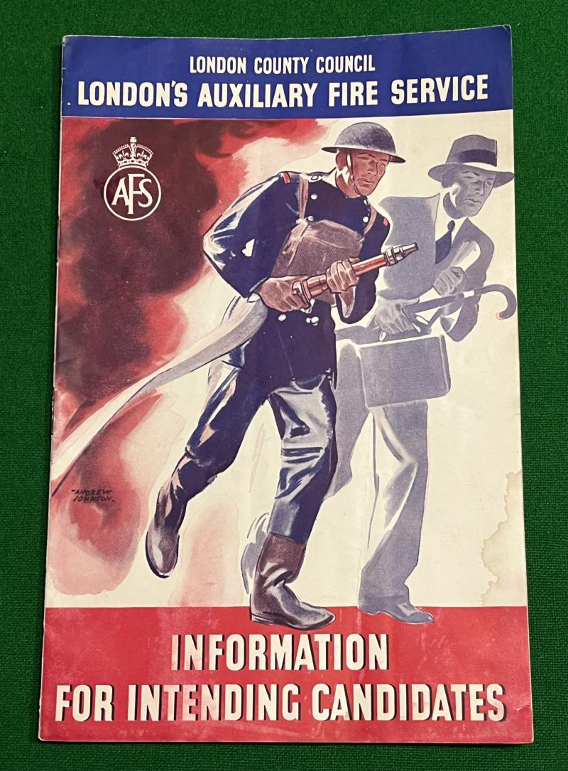 London's Auxiliary Fire Service recruiting leaflet.