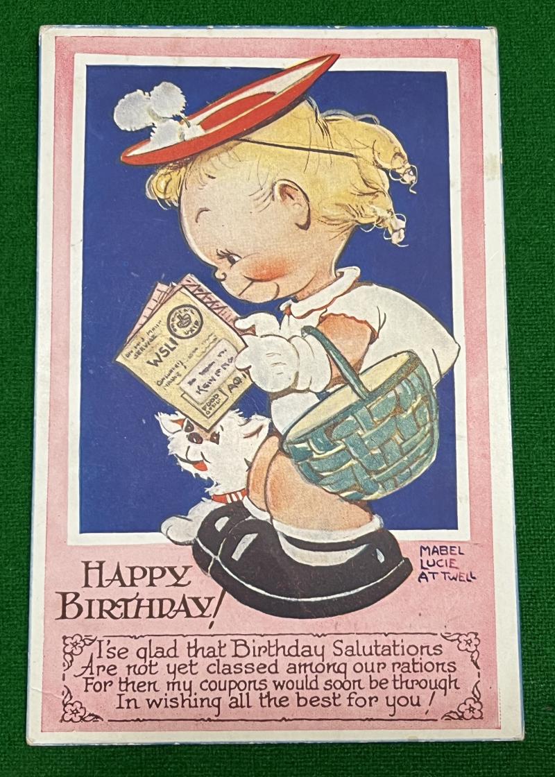 Comic Postcard - Rationing.