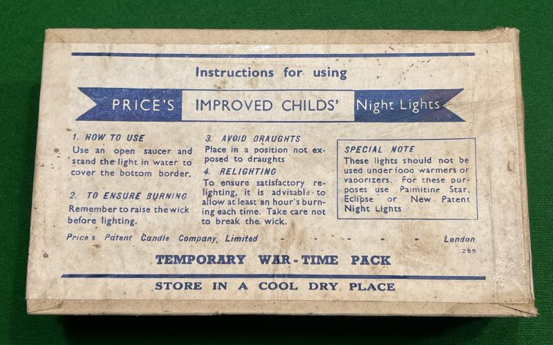Wartime Pack of Price's Night Lights.