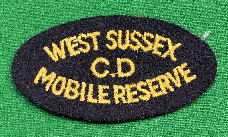West Sussex Civil Defence Mobile Reserve Shoulder title.