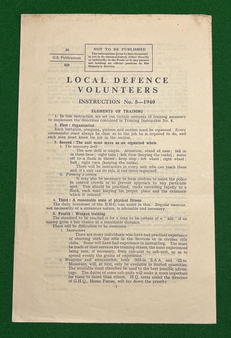 LDV Instruction No.5 - Elements of Training.