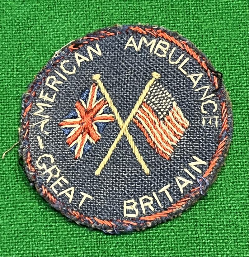 American Ambulance Great Britain Sleeve Badge.