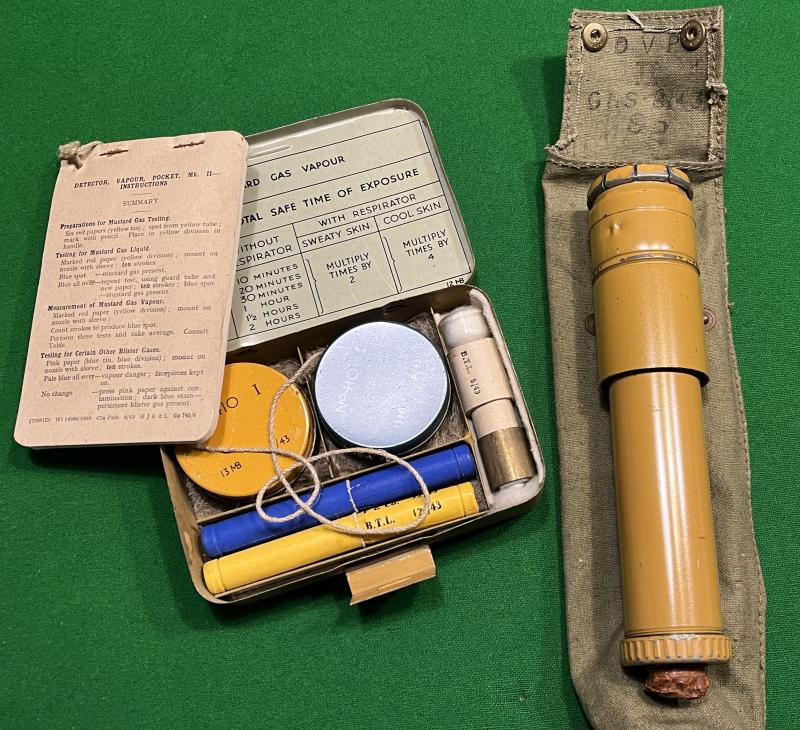 British WW2 Mustard Gas testing kit & Sampling Pump.