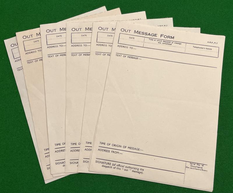 A.R.P. ' OUT ' Message Forms.
