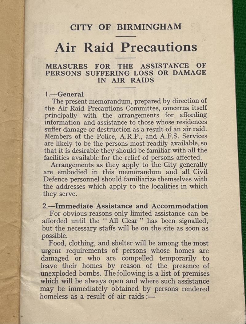 Birmingham ARP manual.