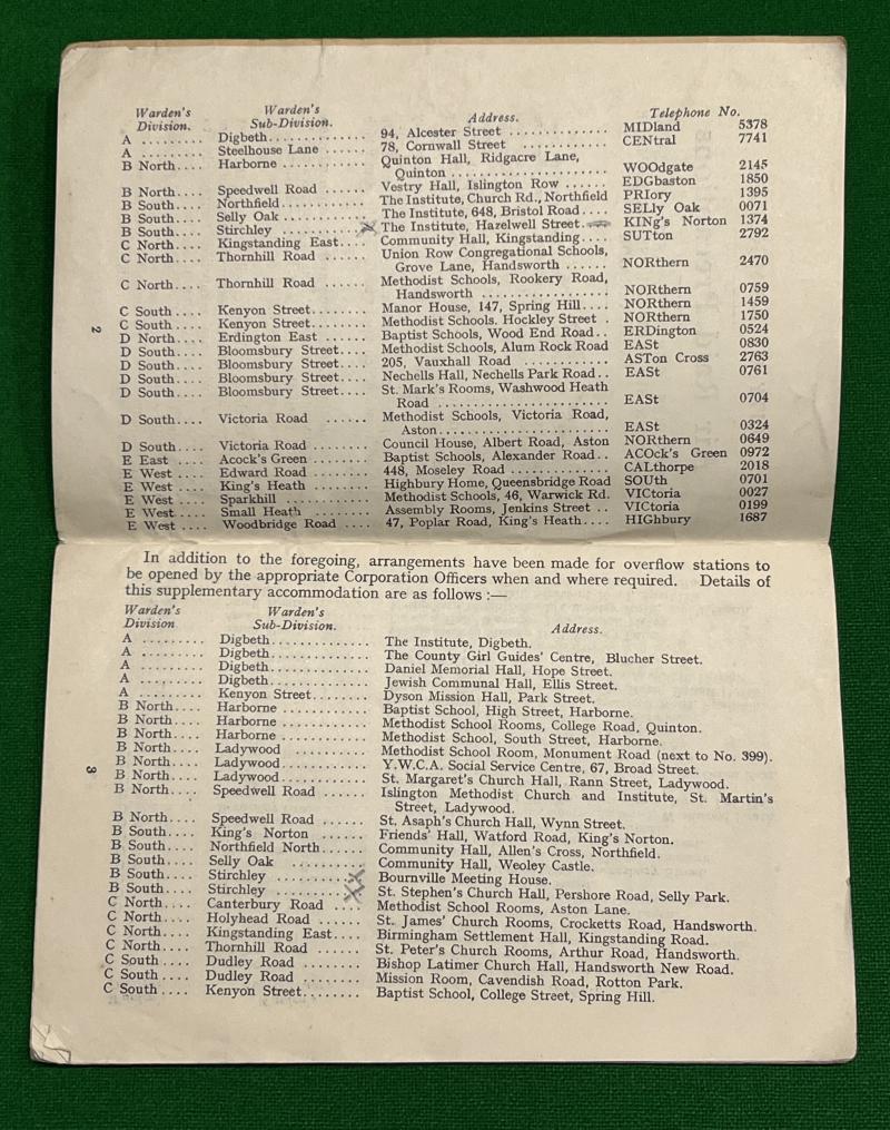 Birmingham ARP manual.