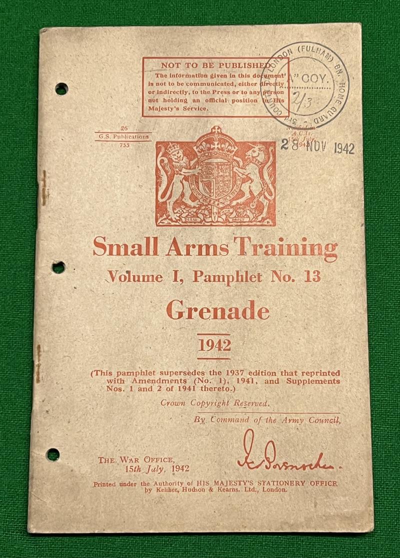 1942 SAT Vol.1 No.13 Grenade - Fulham Home Guard.