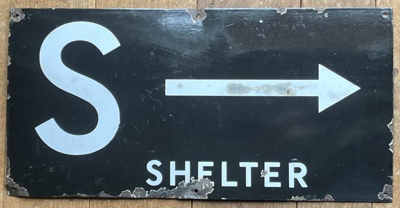 Enamel Shelter Sign.