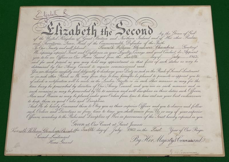 2nd Phase Home Guard Commission Document.