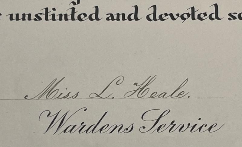 East Barnet Civil Defence certificate.