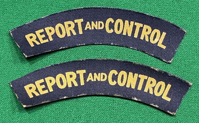 Civil Defence - Report & Control Shoulder Titles.