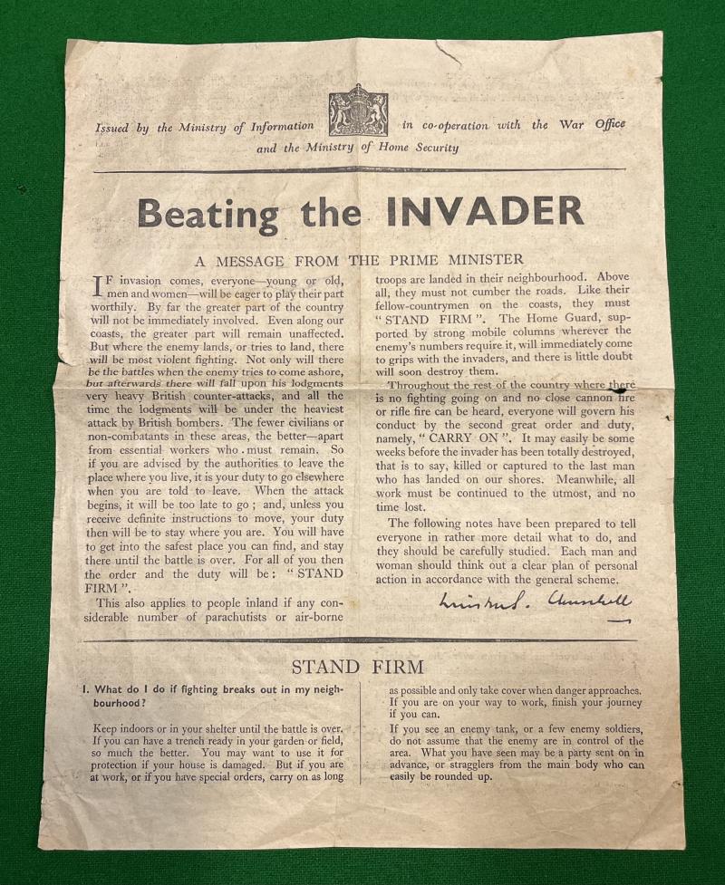 Beating the Invader Leaflet.