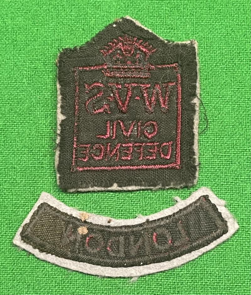 WVS London Civil Defence arm badge.