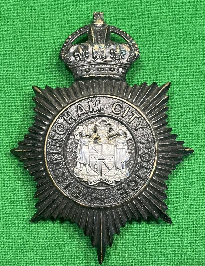 WW2 Pattern Birmingham Police Helmet Plate.