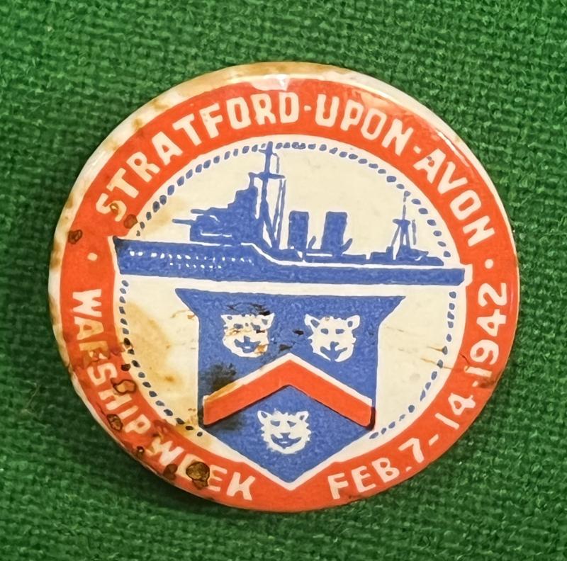 Stratford Warship Week Lapel Badge.