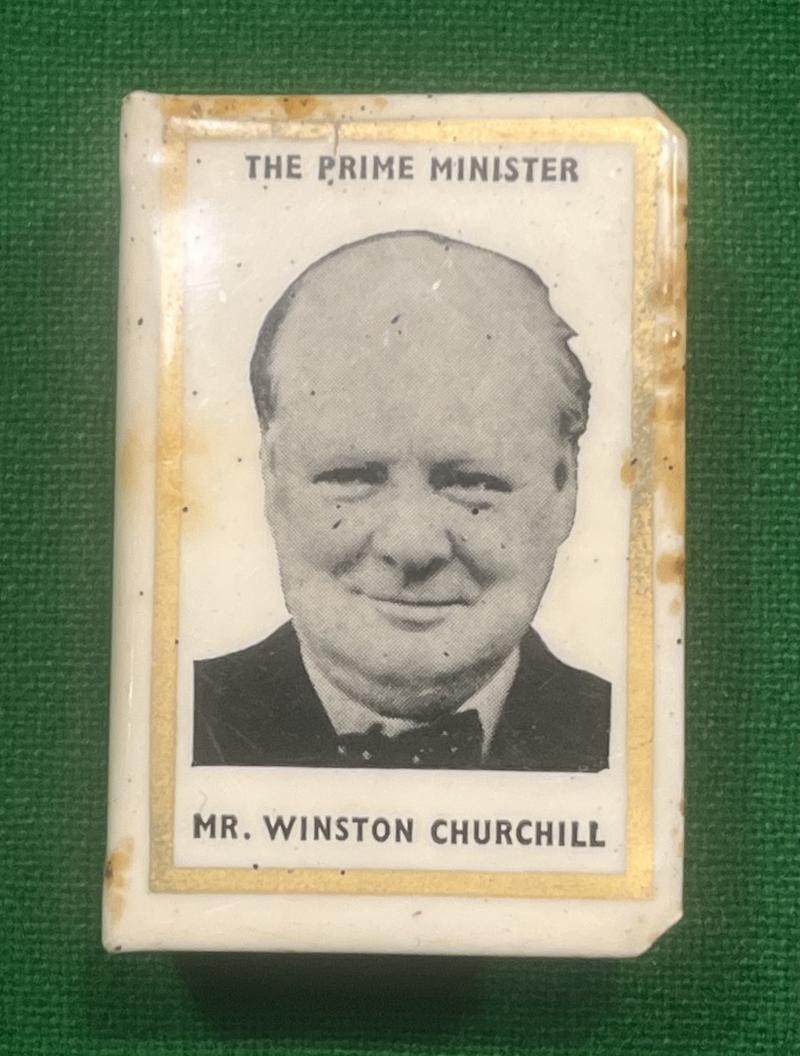 Churchill Patriotic wartime matchbox cover