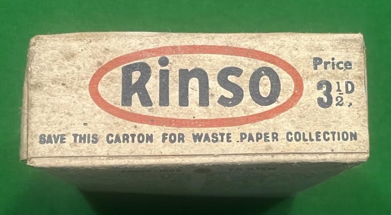 Wartime Rinso washing powder.