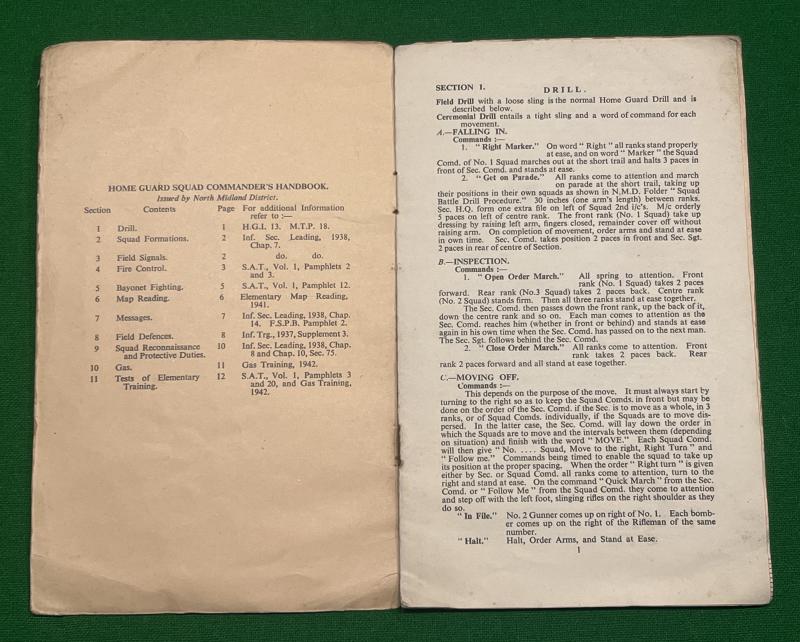 Home Guard Squad Commander's Hand Book.