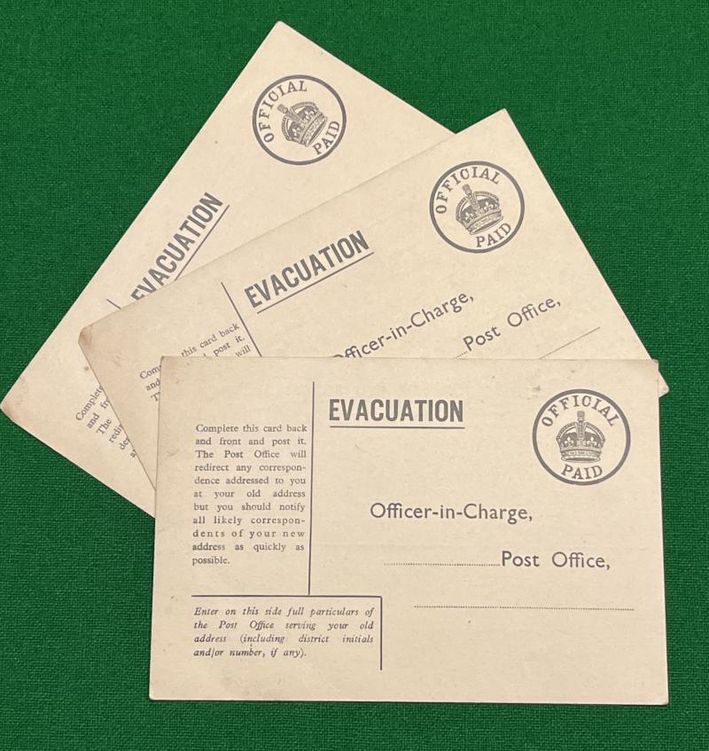 Evacuation Post re-direction cards.