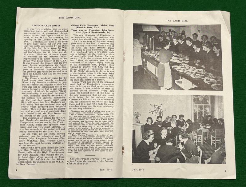 July 1944 Edition of the Land Girl.