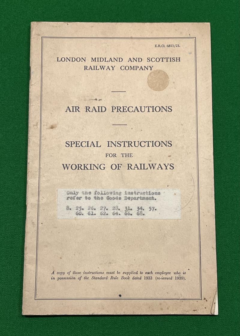 L.M.S.Railway Manual - A.R.P. Special Instructions.