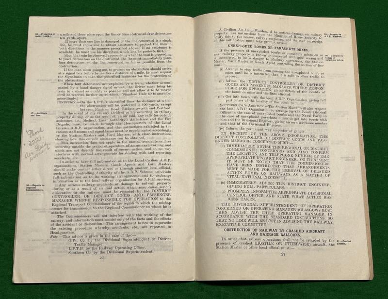 L.M.S.Railway Manual - A.R.P. Special Instructions.