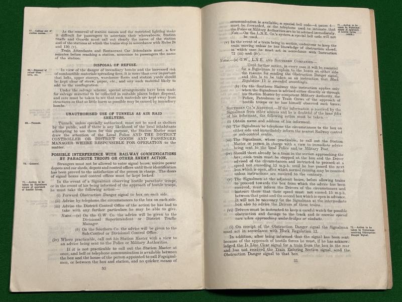 L.M.S.Railway Manual - A.R.P. Special Instructions.