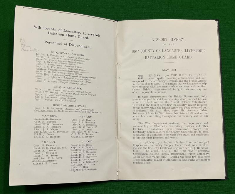 89th CCounty of Lancaster (Liverpool) Battalion Home Guard history.