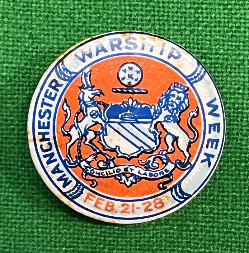 Manchester Warship Week badge.