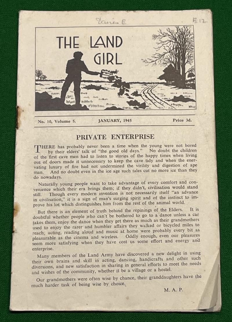January 1945 Edition of the Land Girl.