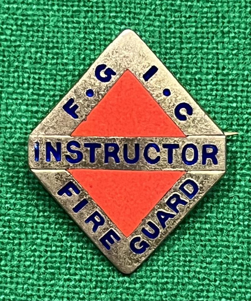 Fire Guard Instructor's Lapel Badge.