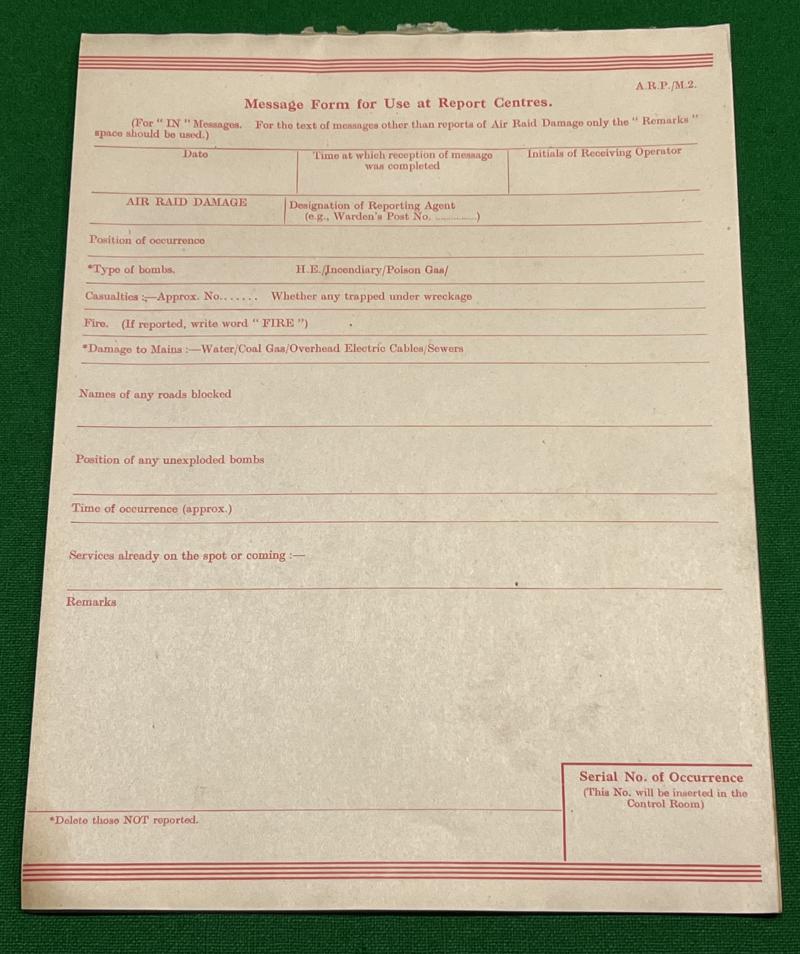 A.R.P. Message Forms Pad.